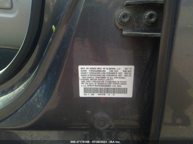 Honda Pilot Ex 2014 5FNYF4H44EB038680 Image 9