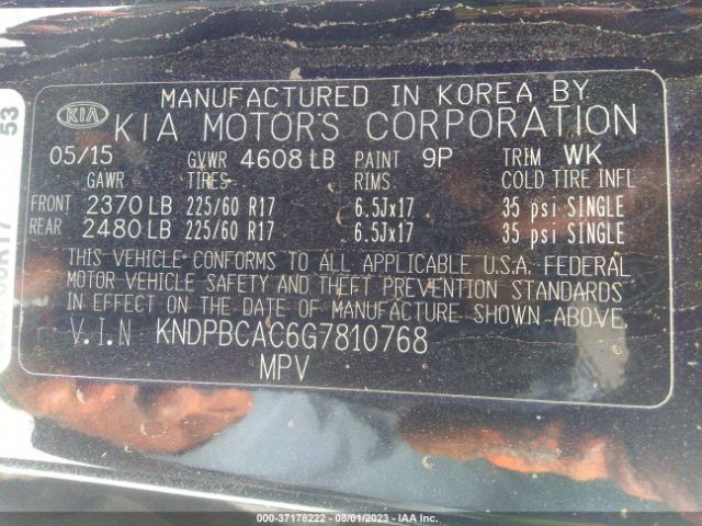 KNDPBCAC6G7810768 KIA Sportage Lx