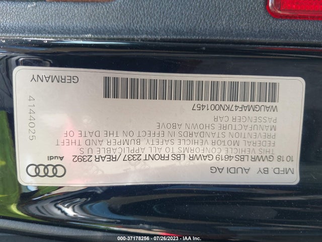 WAUGMAF47KN001457 Audi A4 Premium/titanium Premium