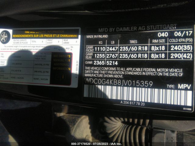 WDC0G4KB8JV015359 Mercedes-Benz Glc Glc 300