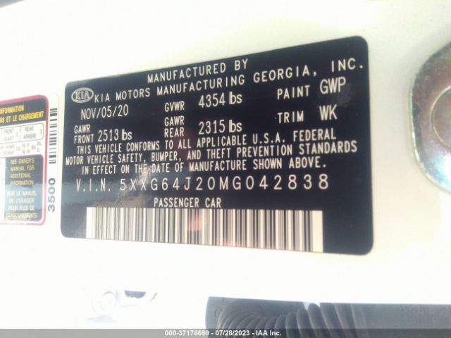 5XXG64J20MG042838 KIA K5 Gt-line