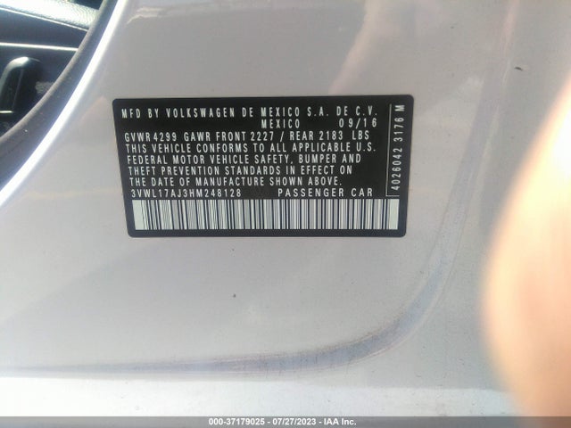 3VWL17AJ3HM248128 Volkswagen Jetta 1.8t Sel