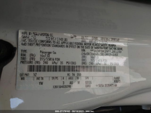 1FADP3K29FL282259 Ford FOCUS SE