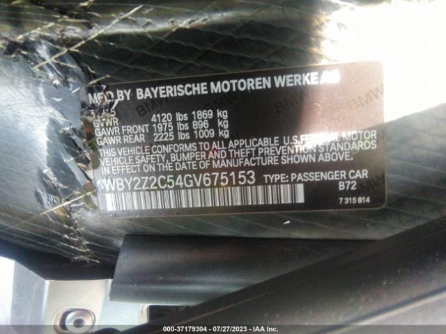 WBY2Z2C54GV675153 BMW I8