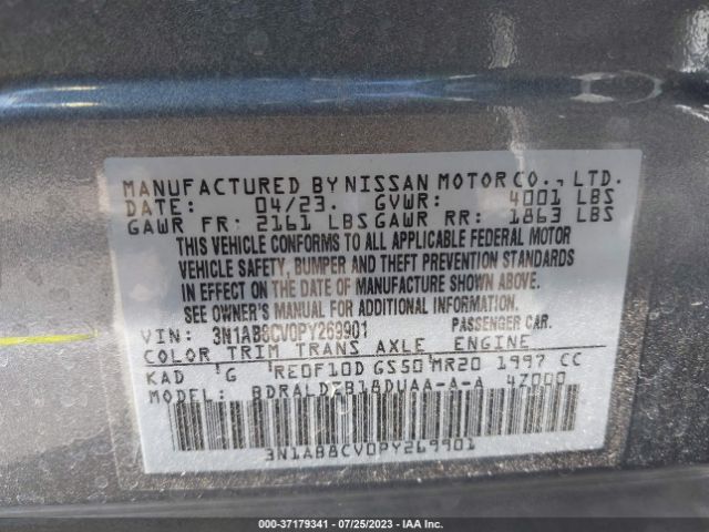 3N1AB8CV0PY269901 Nissan SENTRA SV