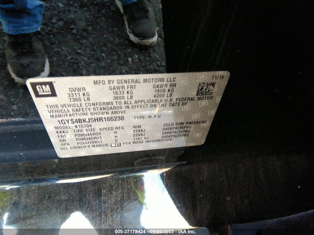1GYS4BKJ5HR166238 Cadillac Escalade Luxury