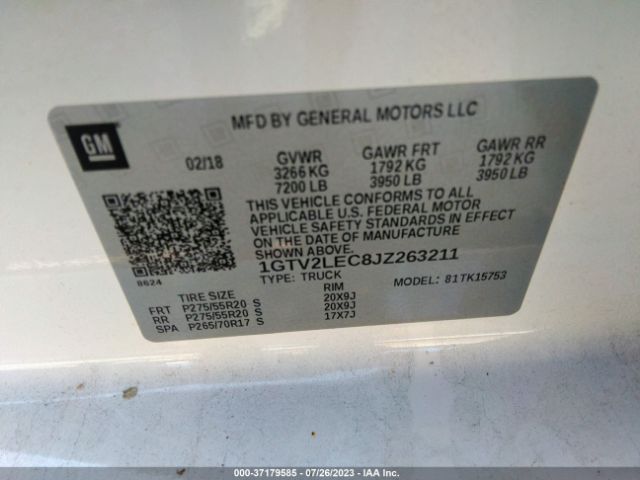 1GTV2LEC8JZ263211 GMC SIERRA 1500