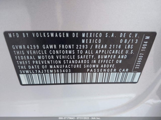 Volkswagen Jetta 2.0l Tdi 2014 3VWLL7AJ7EM363403 Image 9