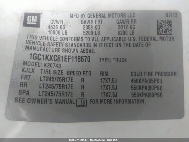 Chevrolet Silverado 2500hd Lt 2014 1GC1KXC81EF118670 Image 9