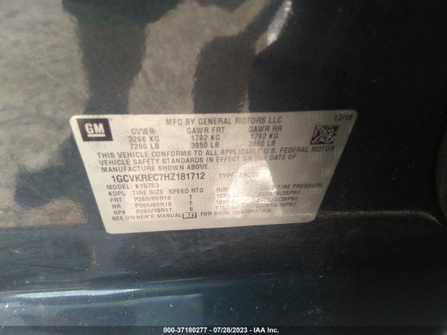 Chevrolet Silverado 1500 Lt 2017 1GCVKREC7HZ181712 Image 9