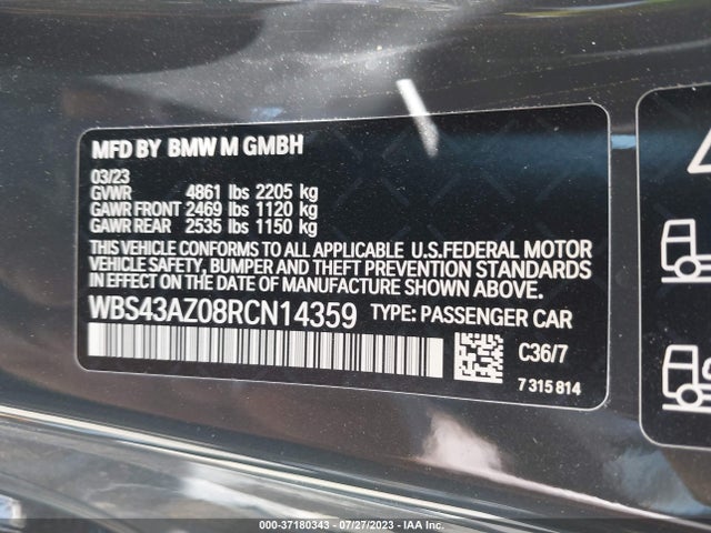 BMW M4 Competition Xdrive 2024 WBS43AZ08RCN14359 Image 16