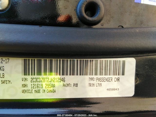 2C3CDZBT2JH212946 Dodge Challenger R/t