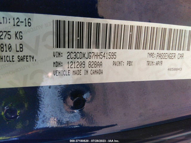 Dodge Charger Sxt 2017 2C3CDXJG7HH541595 Image 9