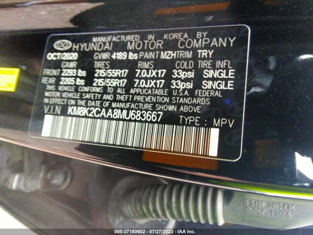 Hyundai Kona Sel 2021 KM8K2CAA8MU683667 Image 9
