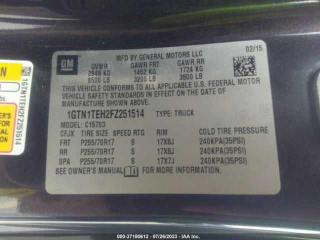 1GTN1TEH2FZ251514 GMC SIERRA 1500