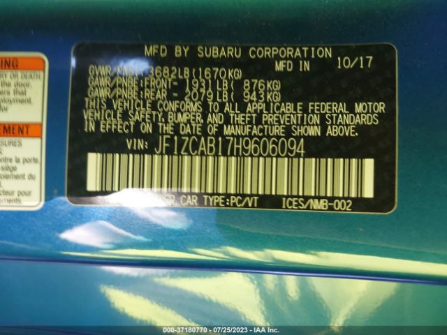 JF1ZCAB17H9606094 Subaru Brz Premium