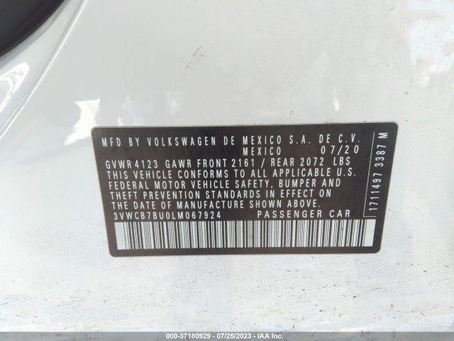 3VWCB7BU0LM067924 Volkswagen Jetta S/se/r-line