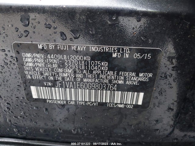 JF1VA1E60G9803764 Subaru Wrx Premium