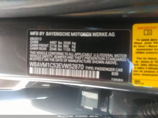WBAVM1C53EVW52870 BMW X1 Sdrive28i