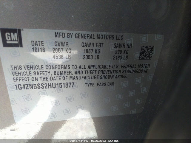 1G4ZN5SS2HU151877 Buick Lacrosse Preferred