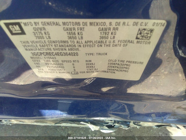 Chevrolet Silverado 1500 Lt 2014 3GCPCREC4EG364020 Image 9