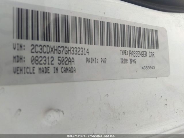 2C3CDXHG7GH332314 Dodge Charger Sxt