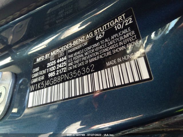 W1K5J4GB8PN356362 Mercedes-Benz Cla Cla 250