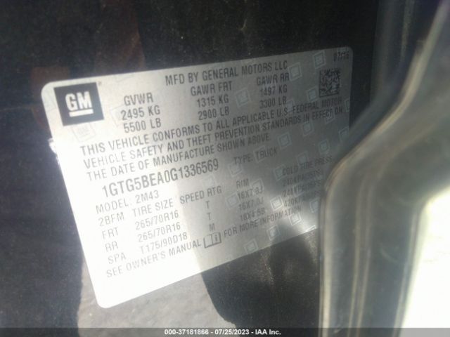 1GTG5BEA0G1336569 GMC Canyon 2wd