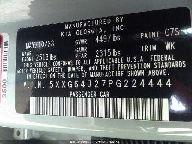 5XXG64J27PG224444 KIA K5 Gt-line