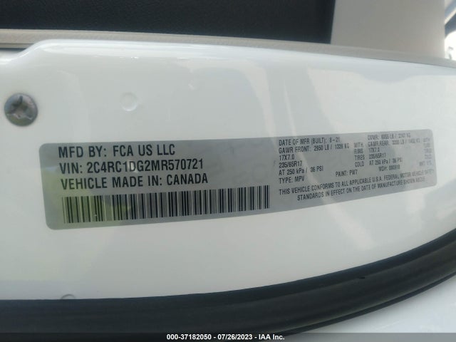 Chrysler Voyager Lxi 2021 2C4RC1DG2MR570721 Image 9