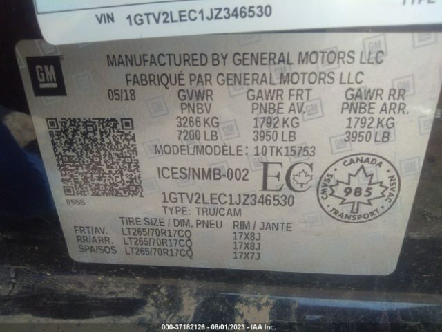 1GTV2LEC1JZ346530 GMC SIERRA 1500