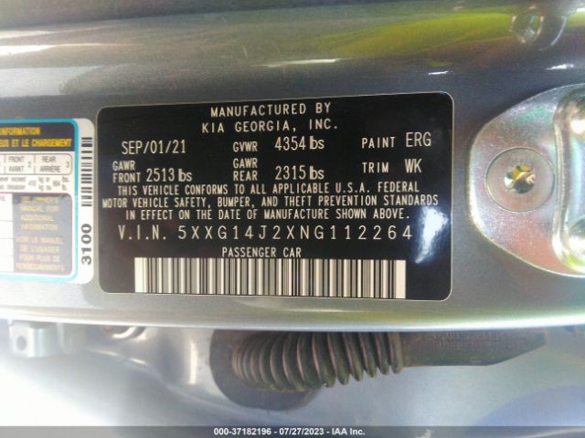 5XXG14J2XNG112264 KIA K5 LXS