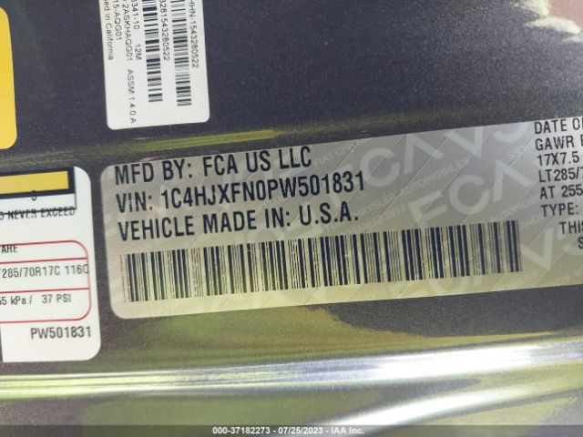 1C4HJXFN0PW501831 Jeep Wrangler Rubicon