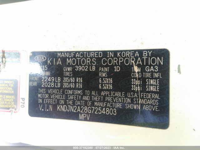 KNDJN2A28G7254803 KIA Soul Base