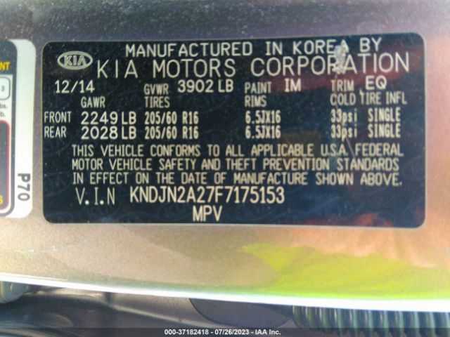 KNDJN2A27F7175153 KIA Soul Base
