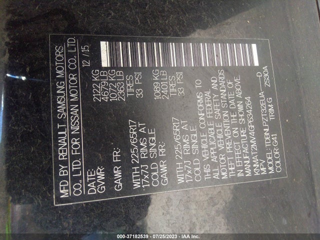 Nissan ROGUE S 2016 KNMAT2MV4GP634264 Image 16