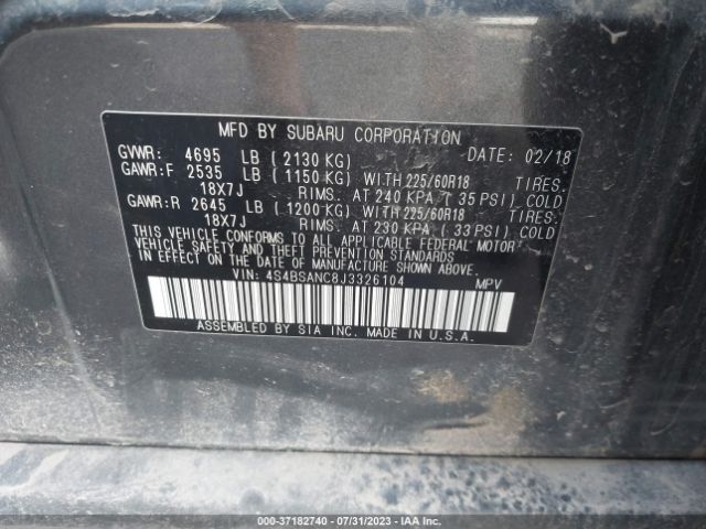 4S4BSANC8J3326104 Subaru Outback Limited