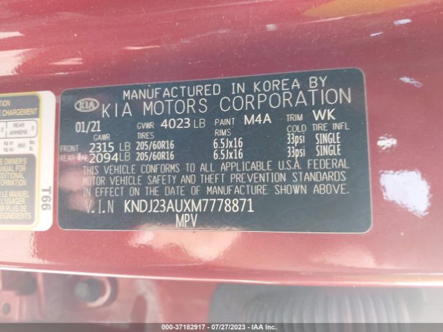 KNDJ23AUXM7778871 KIA SOUL S