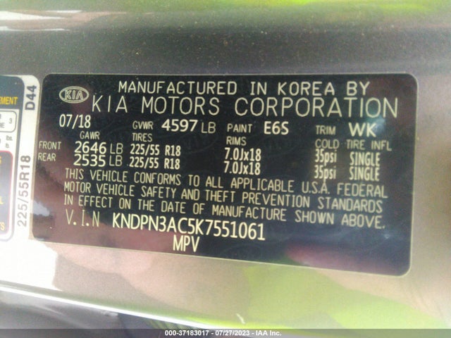 KIA Sportage Ex 2019 KNDPN3AC5K7551061 Image 9