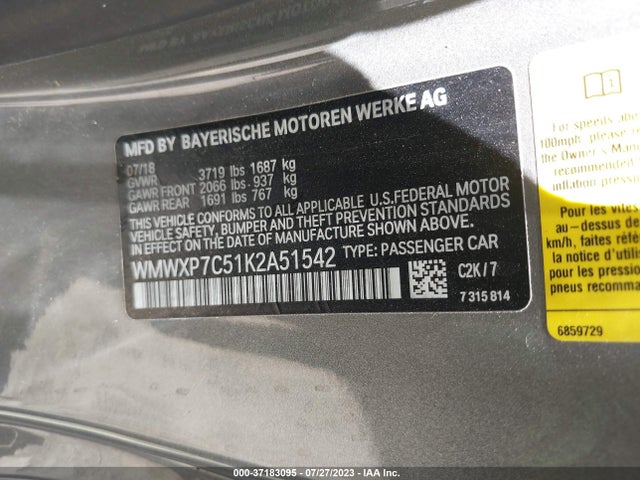 2019 Mini Cooper, VIN: WMWXP7C51K2A51542
