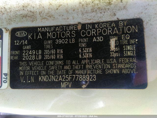 KNDJN2A25F7788923 KIA Soul Base