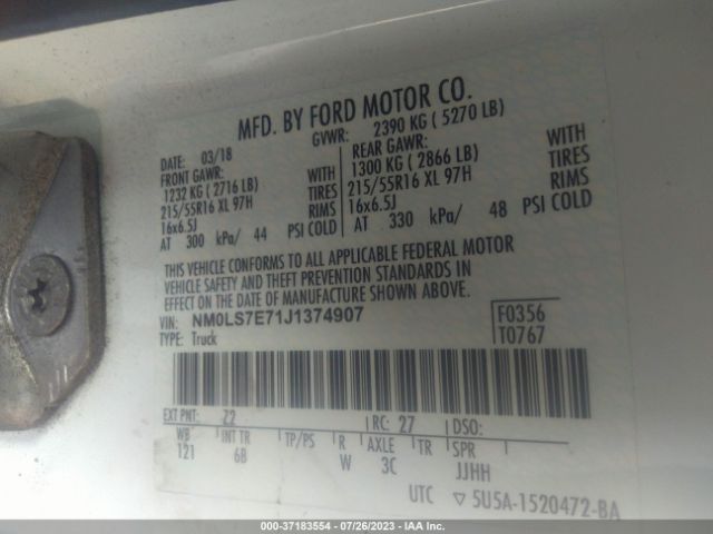 NM0LS7E71J1374907 Ford Transit Connect Van Xl