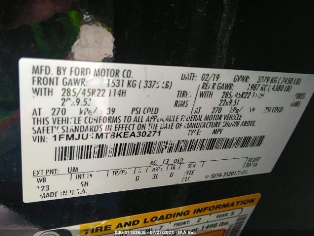 1FMJU1MT8KEA30271 Ford Expedition Platinum