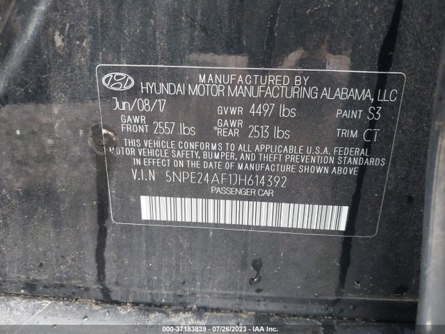 Hyundai SONATA SE 2018 5NPE24AF1JH614392 Image 15