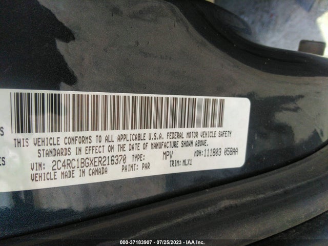 2C4RC1BGXER216370 Chrysler Town & Country Touring