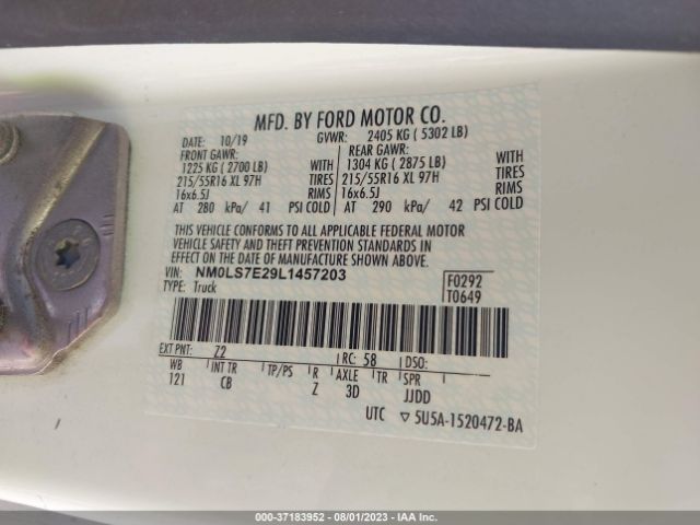 NM0LS7E29L1457203 Ford Transit Connect Van Xl