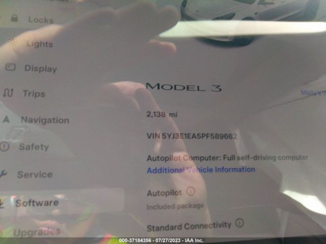5YJ3E1EA5PF589662 Tesla MODEL 3