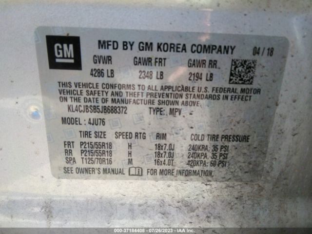 KL4CJBSB5JB688372 Buick Encore Preferred Ii