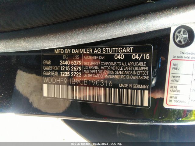WDDHF9HB9GB190316 Mercedes-Benz E-class E 250 Bluetec