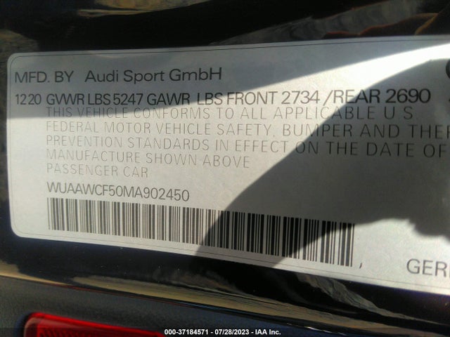 2021 Audi RS 5, VIN: WUAAWCF50MA902450